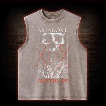 As About So Below Horror Washed Tank Top