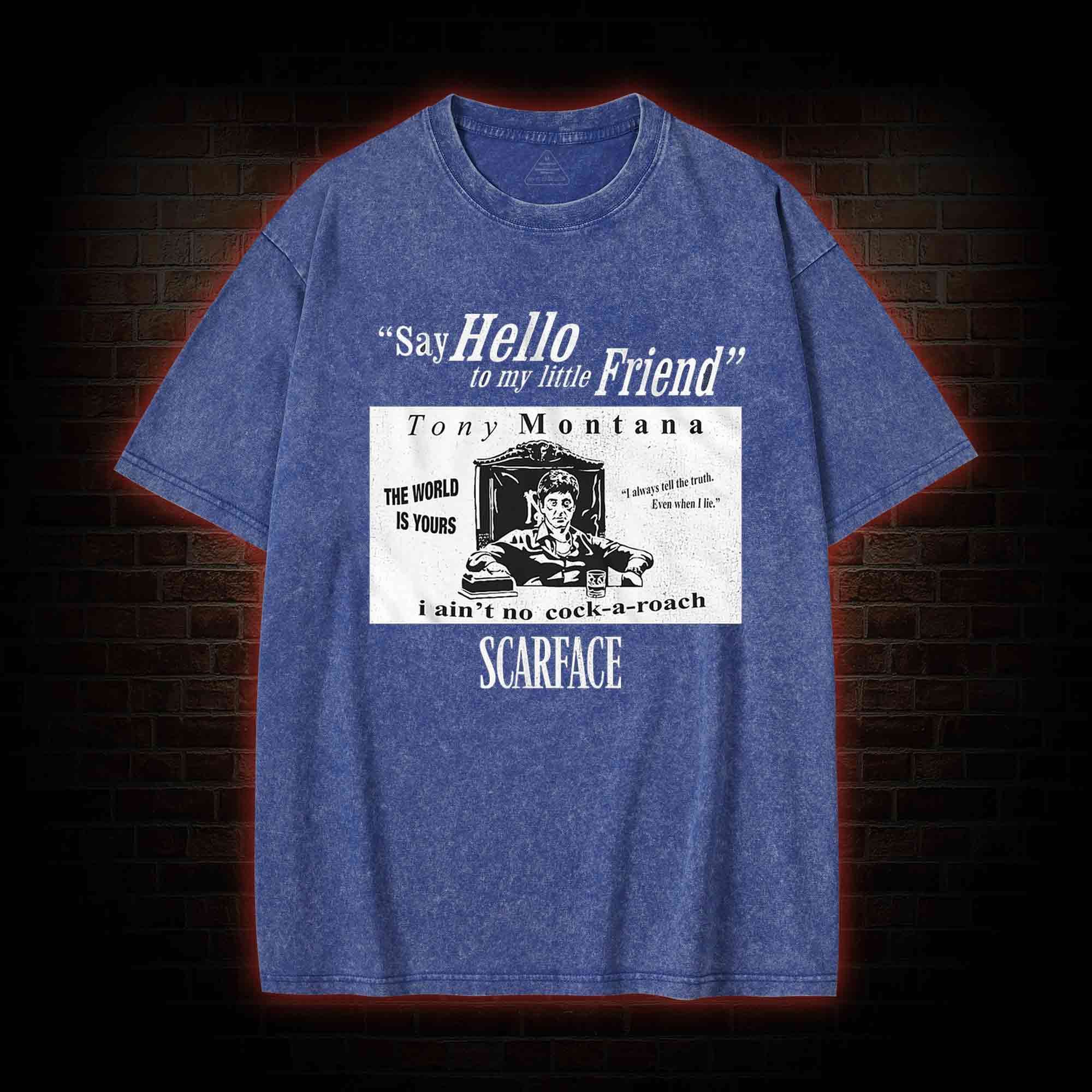 Say Hello to My Little Friend Washed T-shirt