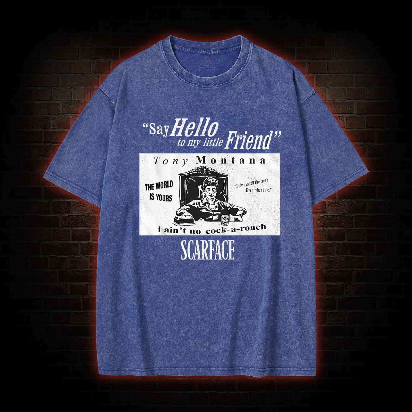 Say Hello to My Little Friend Washed T-shirt