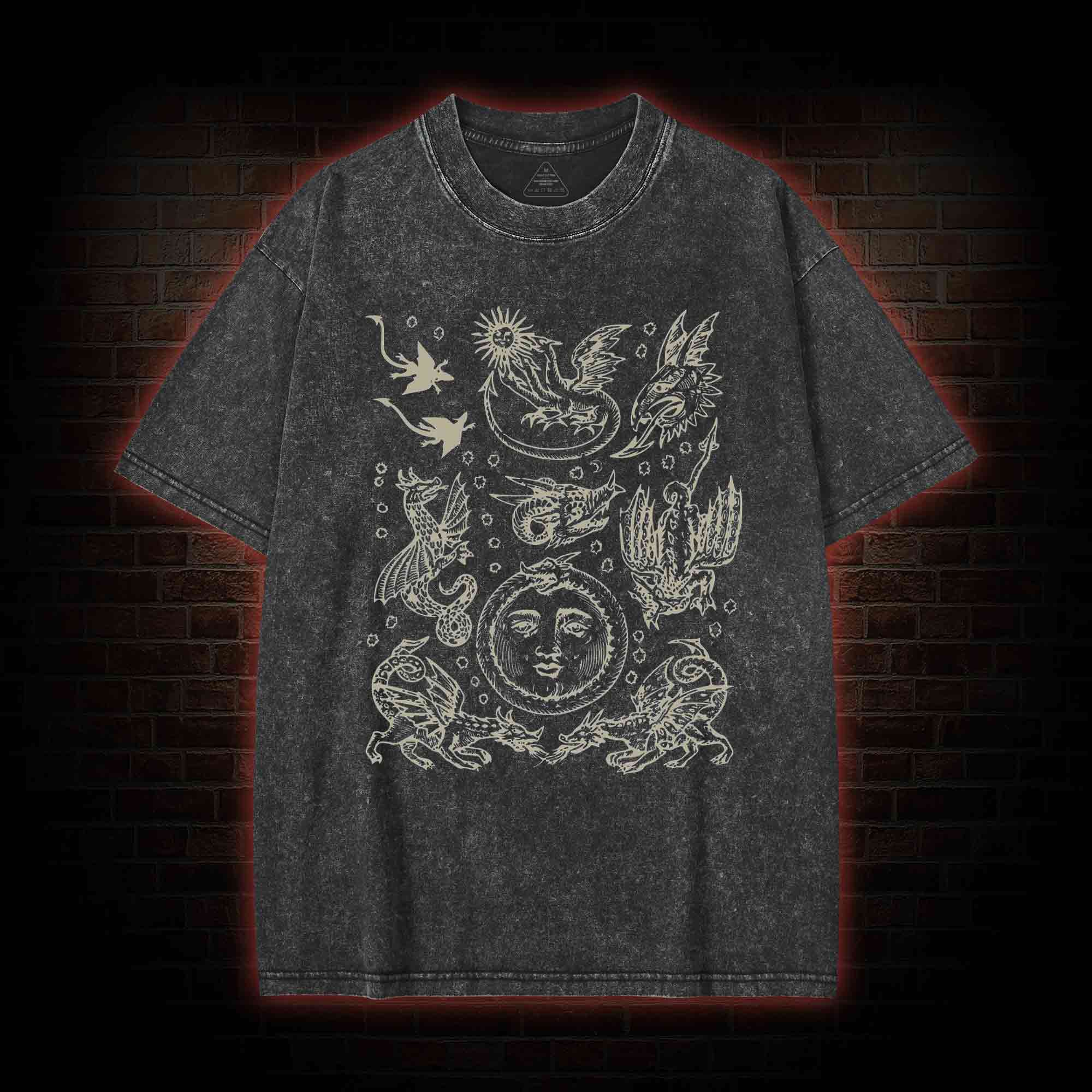 Medieval Dragons Vintage Washed T-shirt
