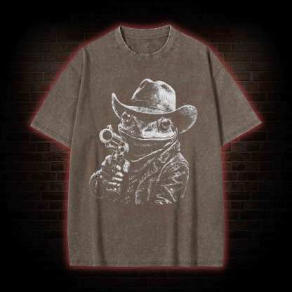 Cowboy Frog Washed T-shirt