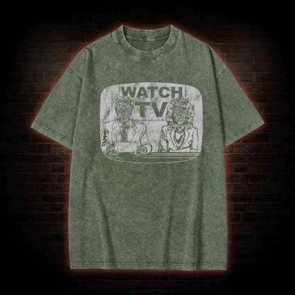 Watch Tv Washed T-shirt