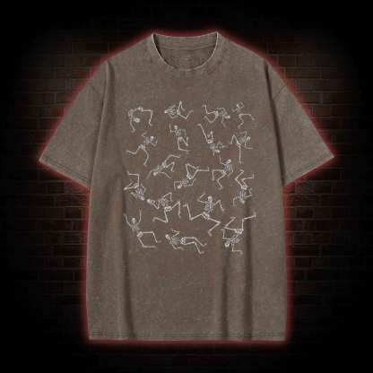 Dancing Skeletons Washed T-shirt