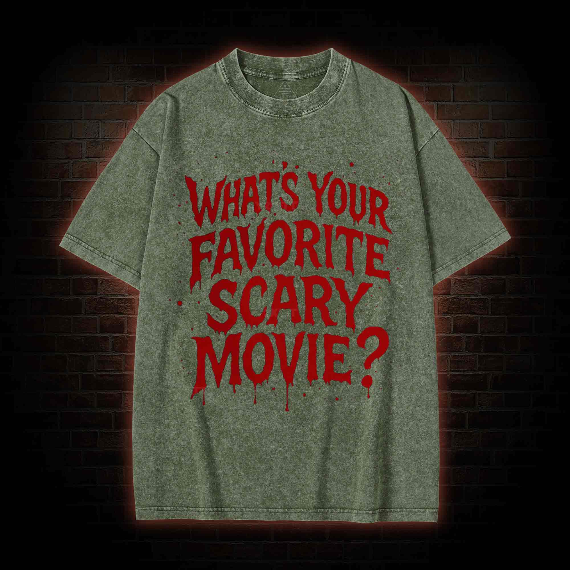 What's Your Favorite Scary Movie? Washed T-shirt