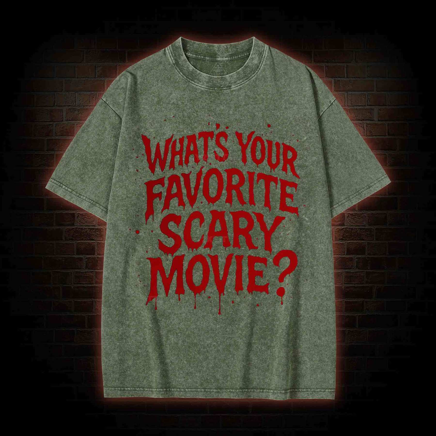 What's Your Favorite Scary Movie? Washed T-shirt