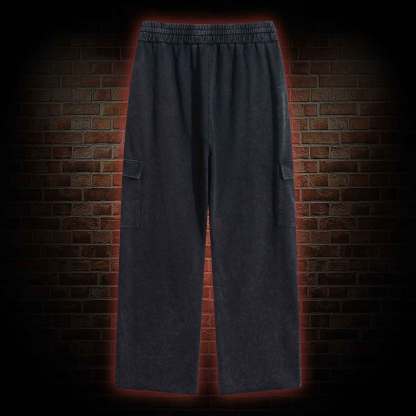 Unisex Washed Cargo Pants