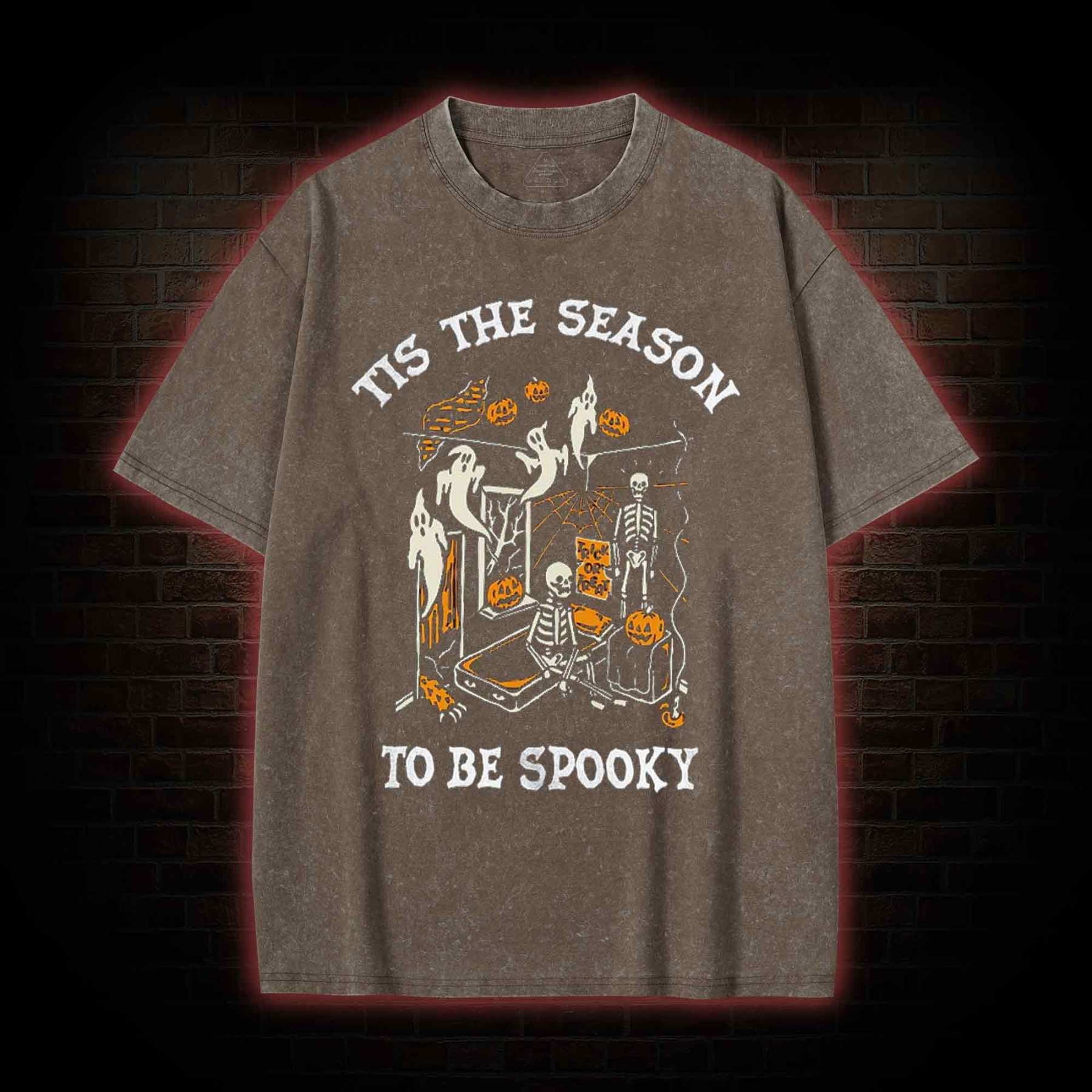Tis The Season to be Spook Washed T-shirt