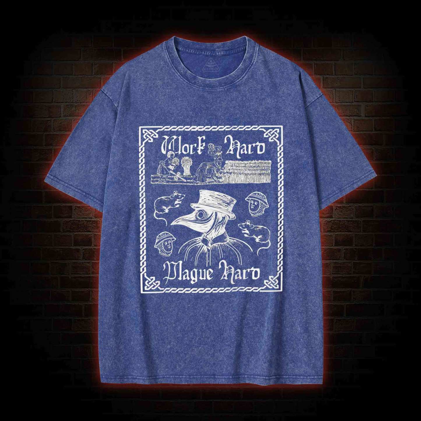 Plague Doctor Gothic Washed T-shirt