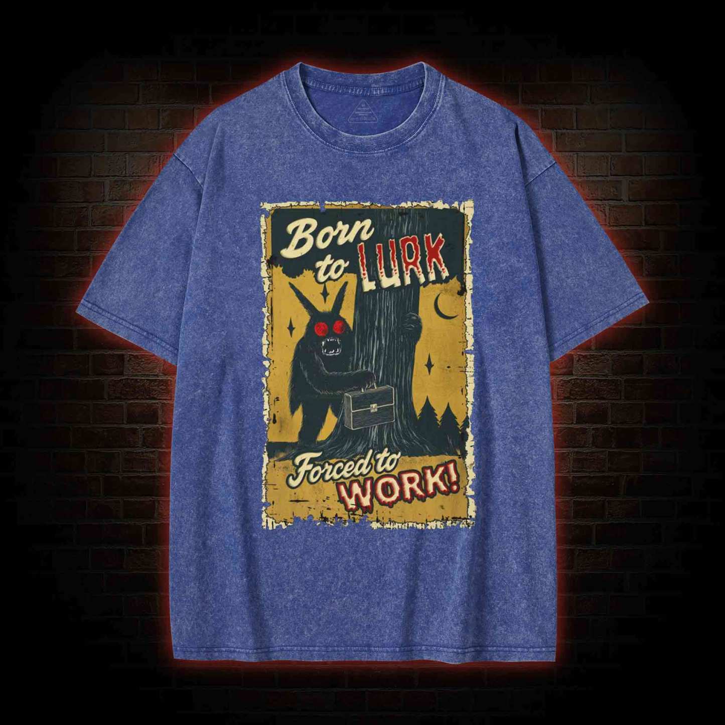 Mothman Horror Movie Washed T-shirt