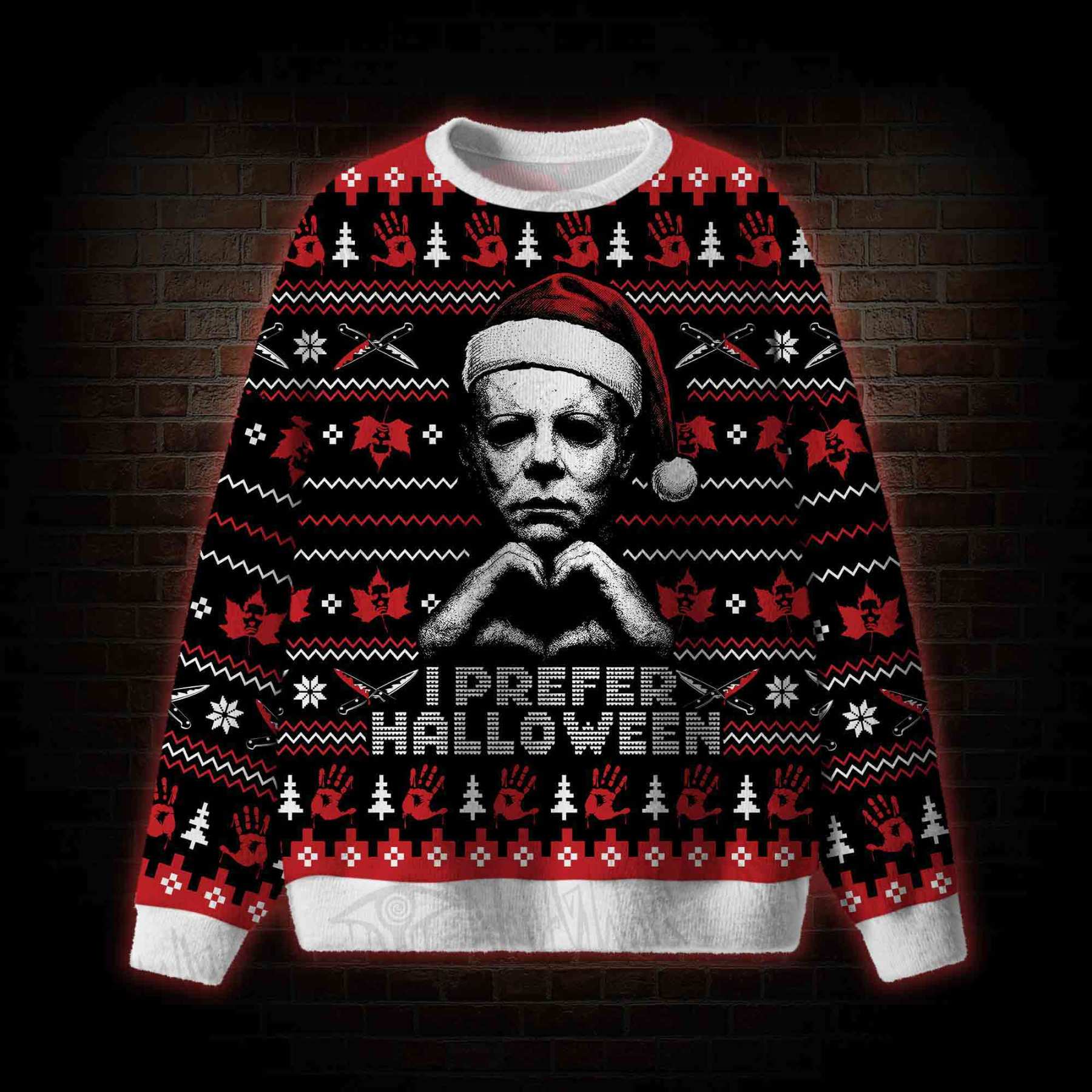 I Prefer Halloween Horror Ugly Sweatshirts