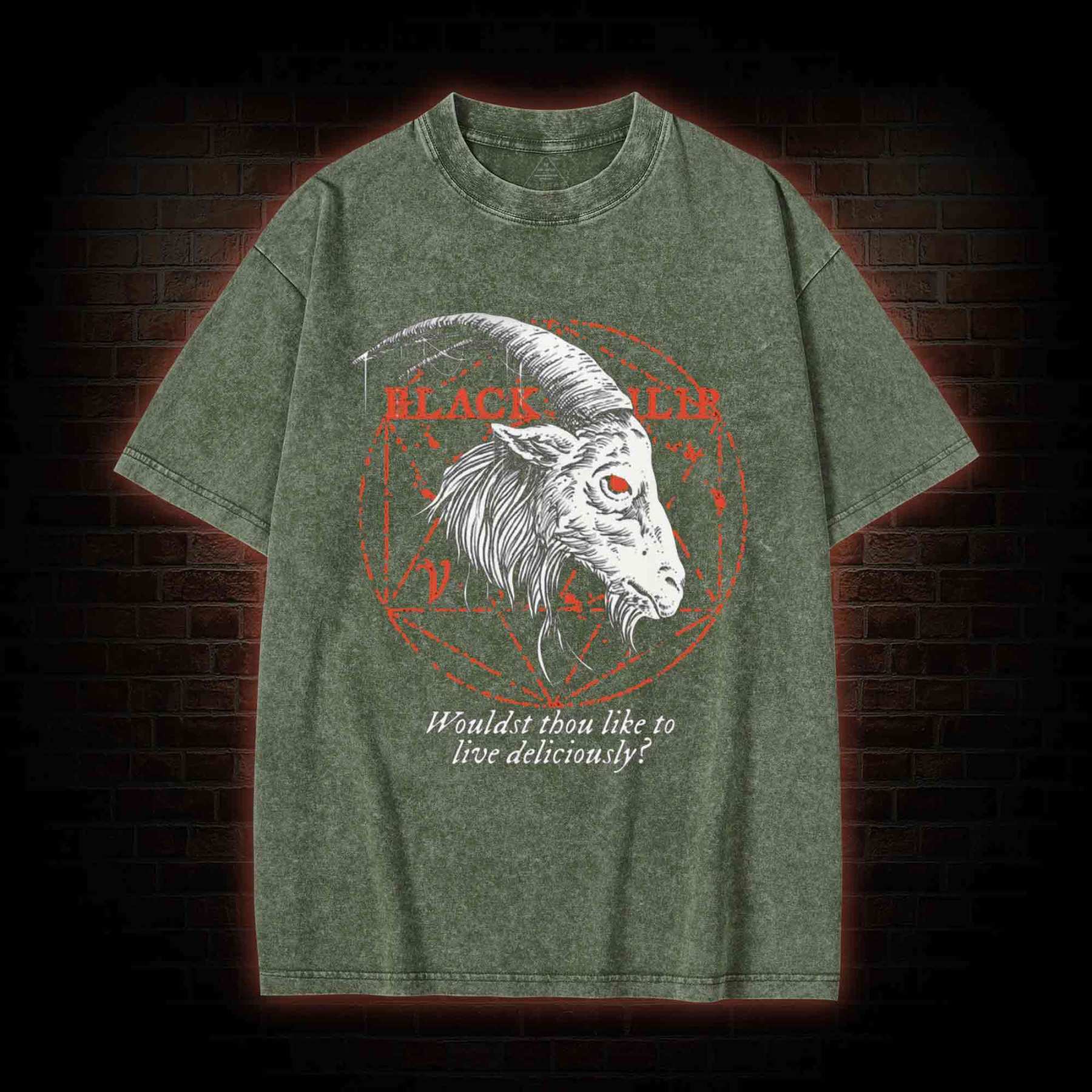 Black Phillip Washed T-shirt