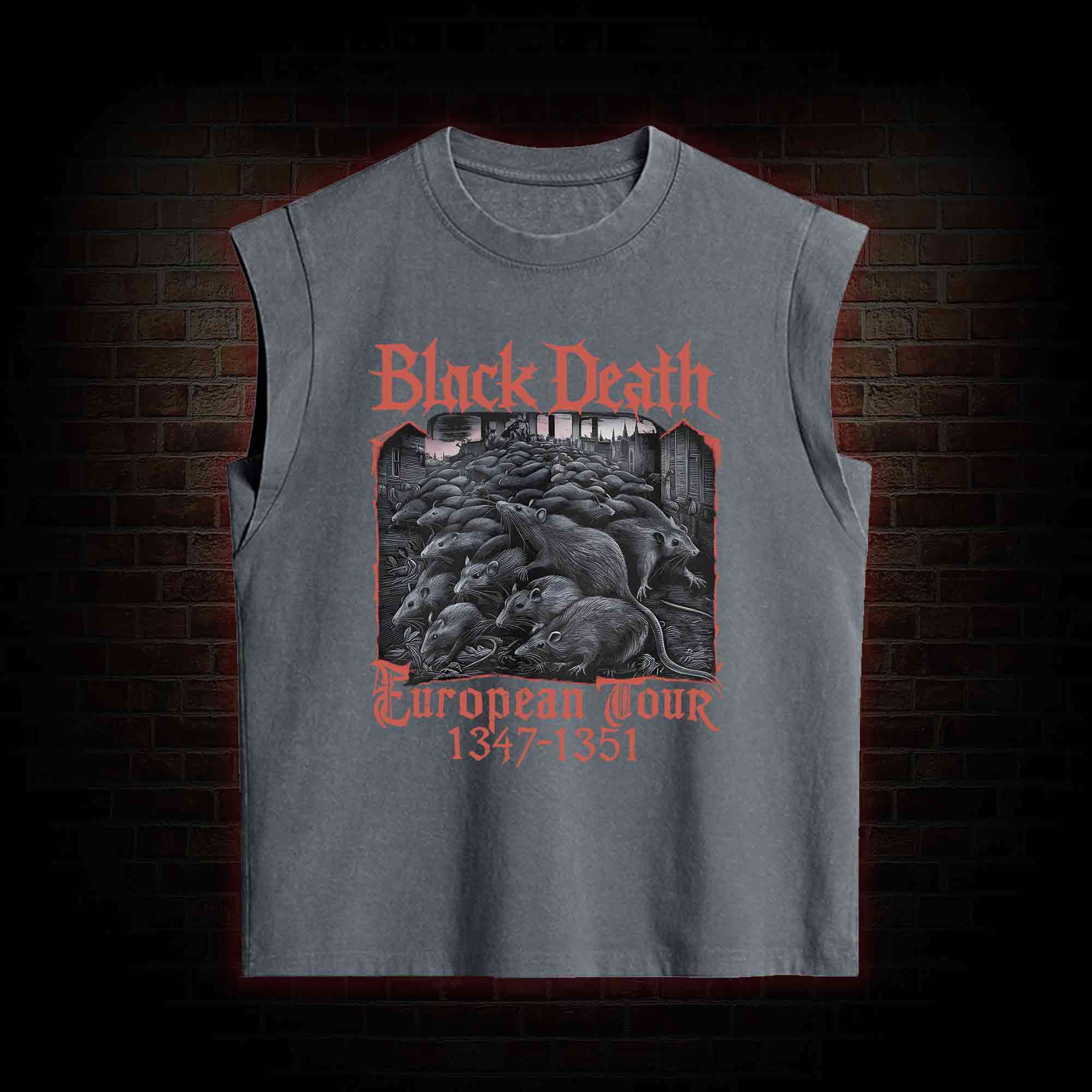 Vintage Black Death European Tour Women's Washed Tank Top