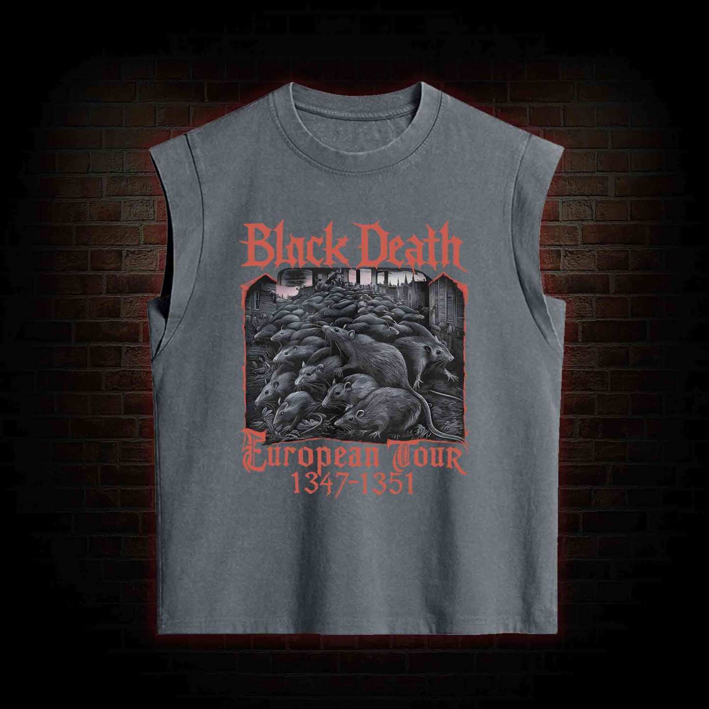 Vintage Black Death European Tour Women's Washed Tank Top