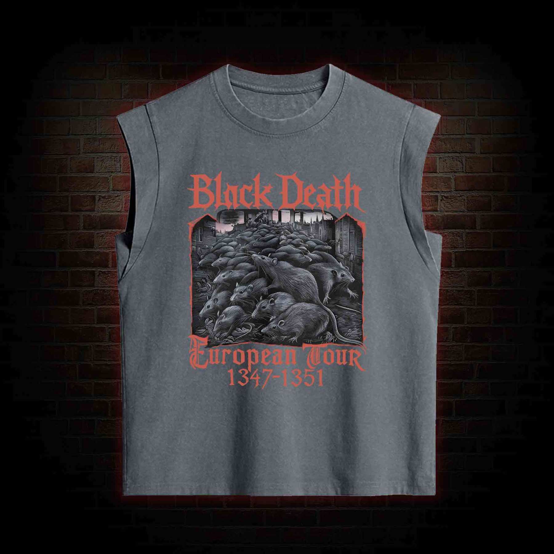 Vintage Black Death European Tour Women's Washed Tank Top