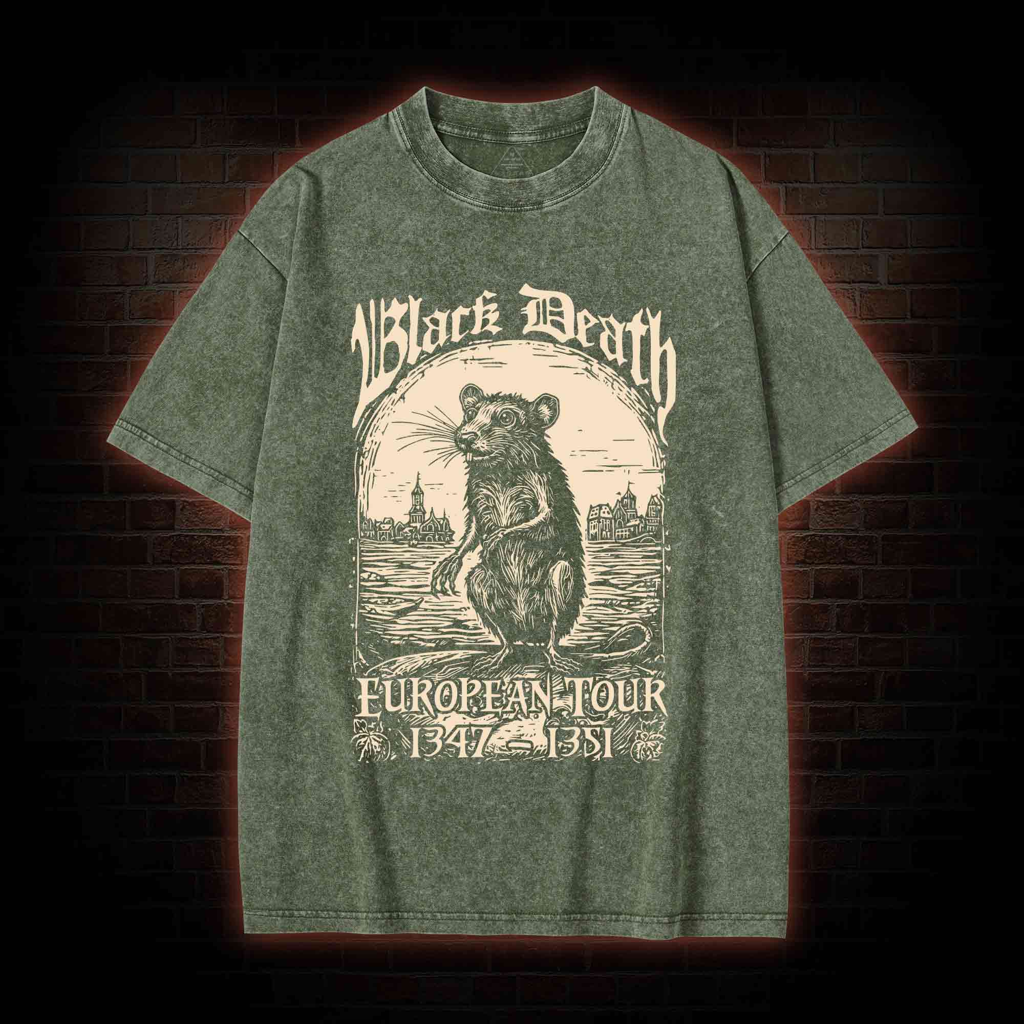 Black Death European Tour Washed T-shirt