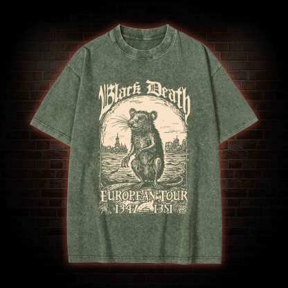 Black Death European Tour Washed T-shirt