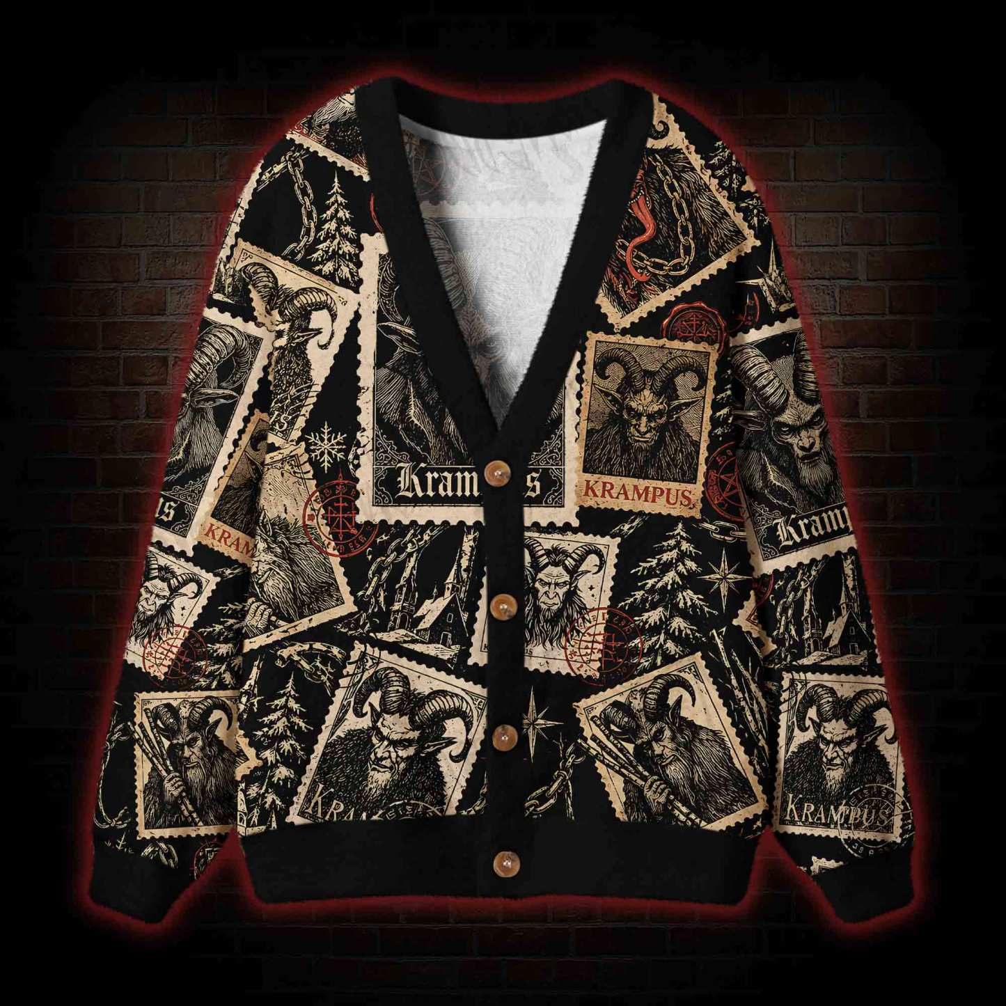 Krampus Tarot Cardigan Sweater