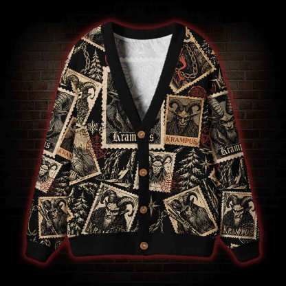 Krampus Tarot Cardigan Sweater