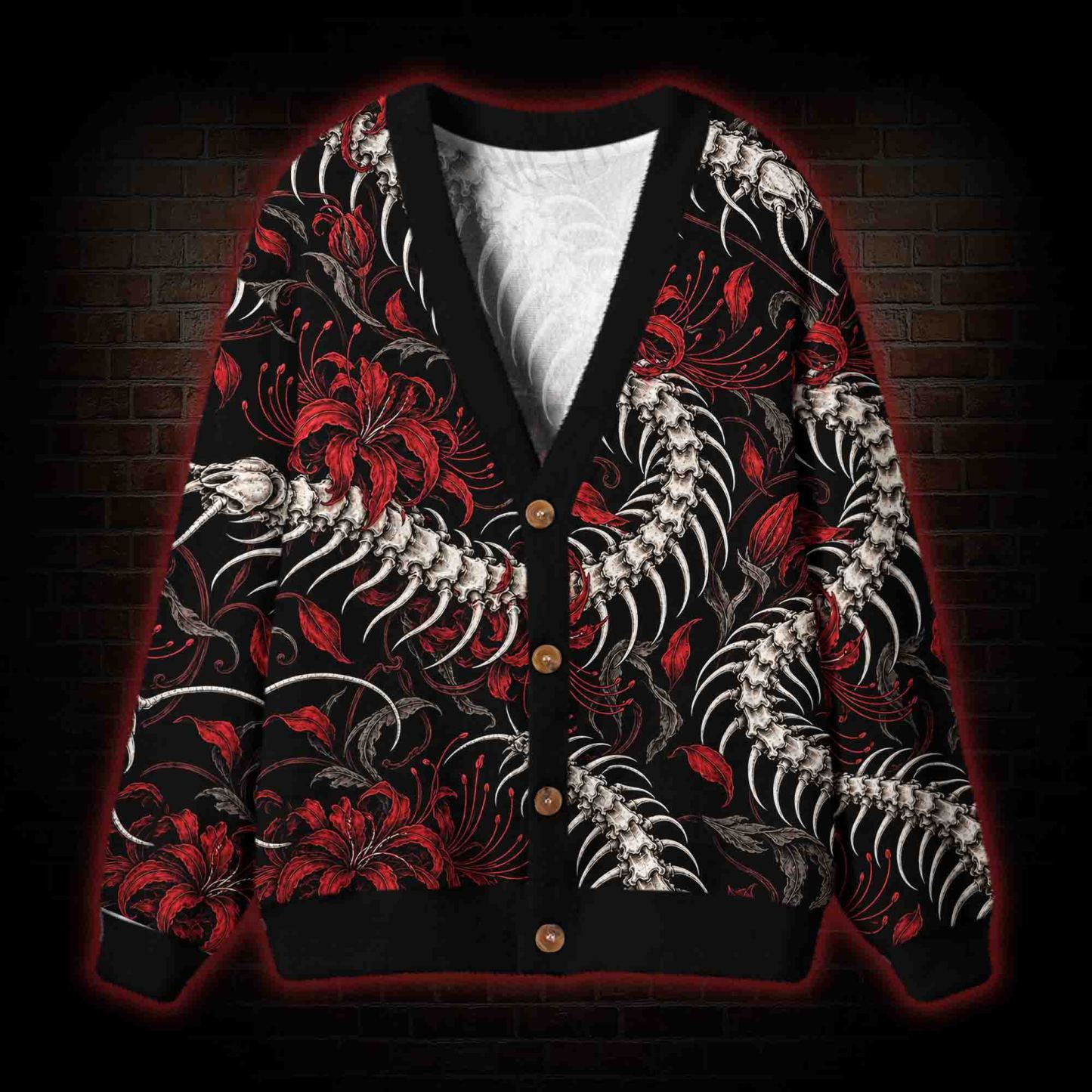 Serpent Bone Garden Cardigan Sweater
