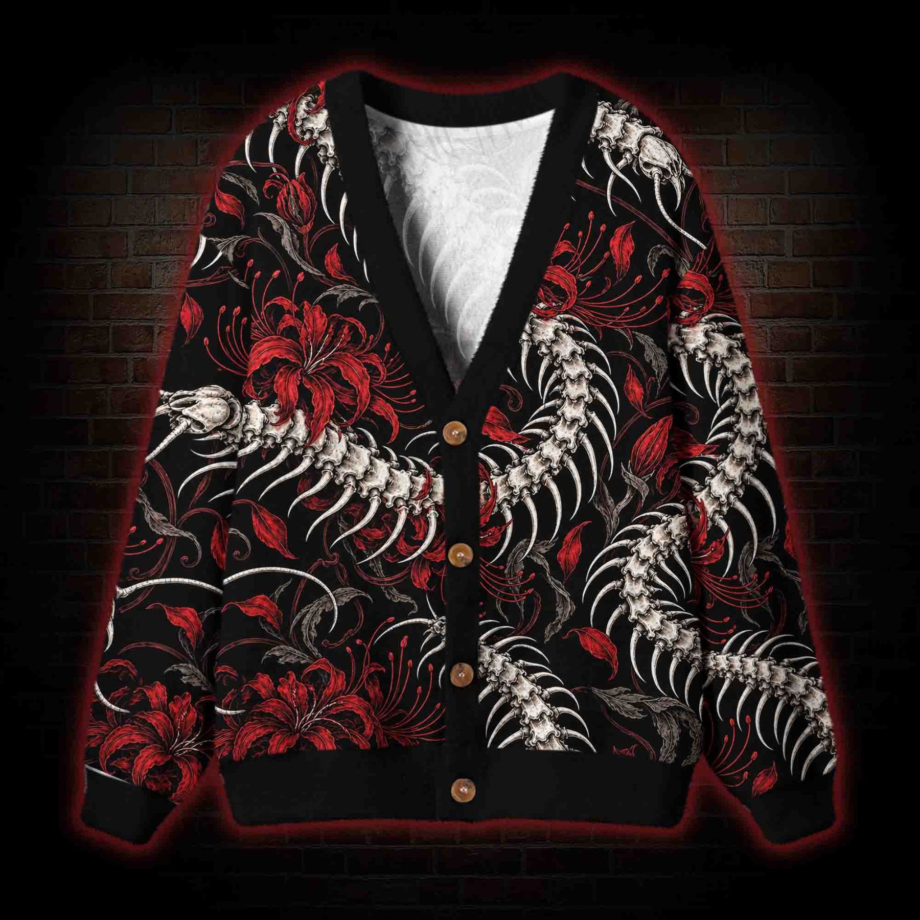 Serpent Bone Garden Cardigan Sweater