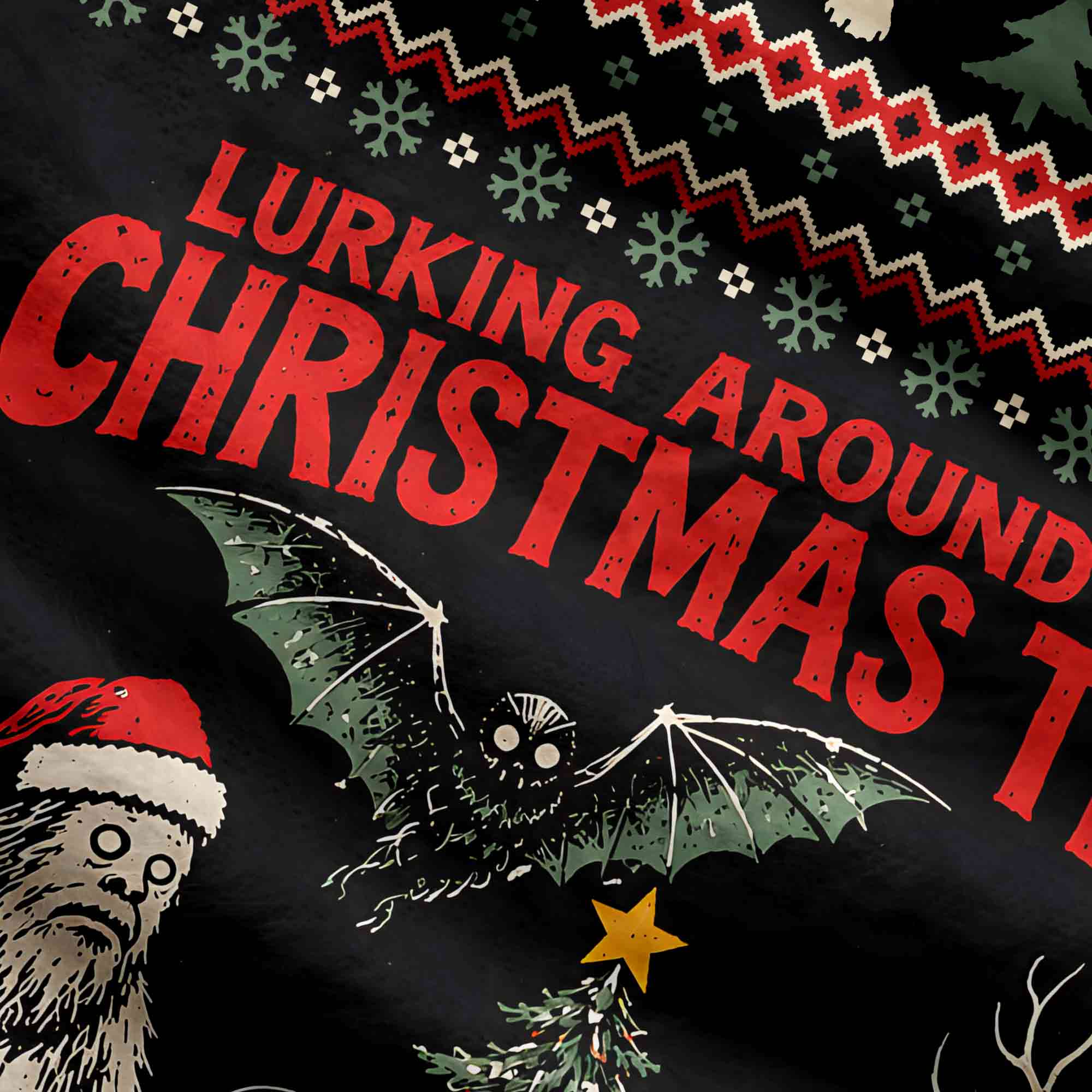 Lurking Christmas Tree Ugly Sweatshirts