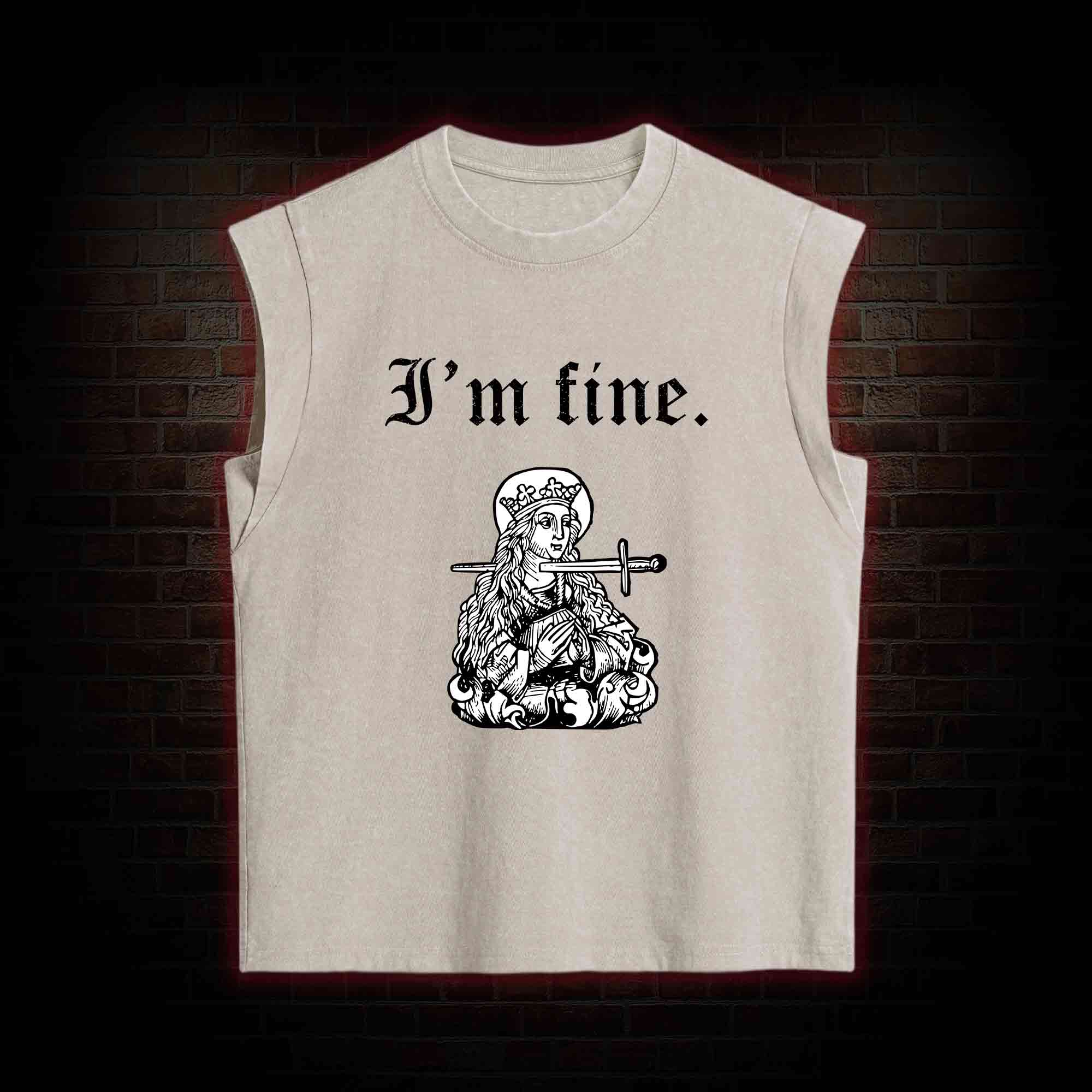I'm Fine Women's Washed Tank Top