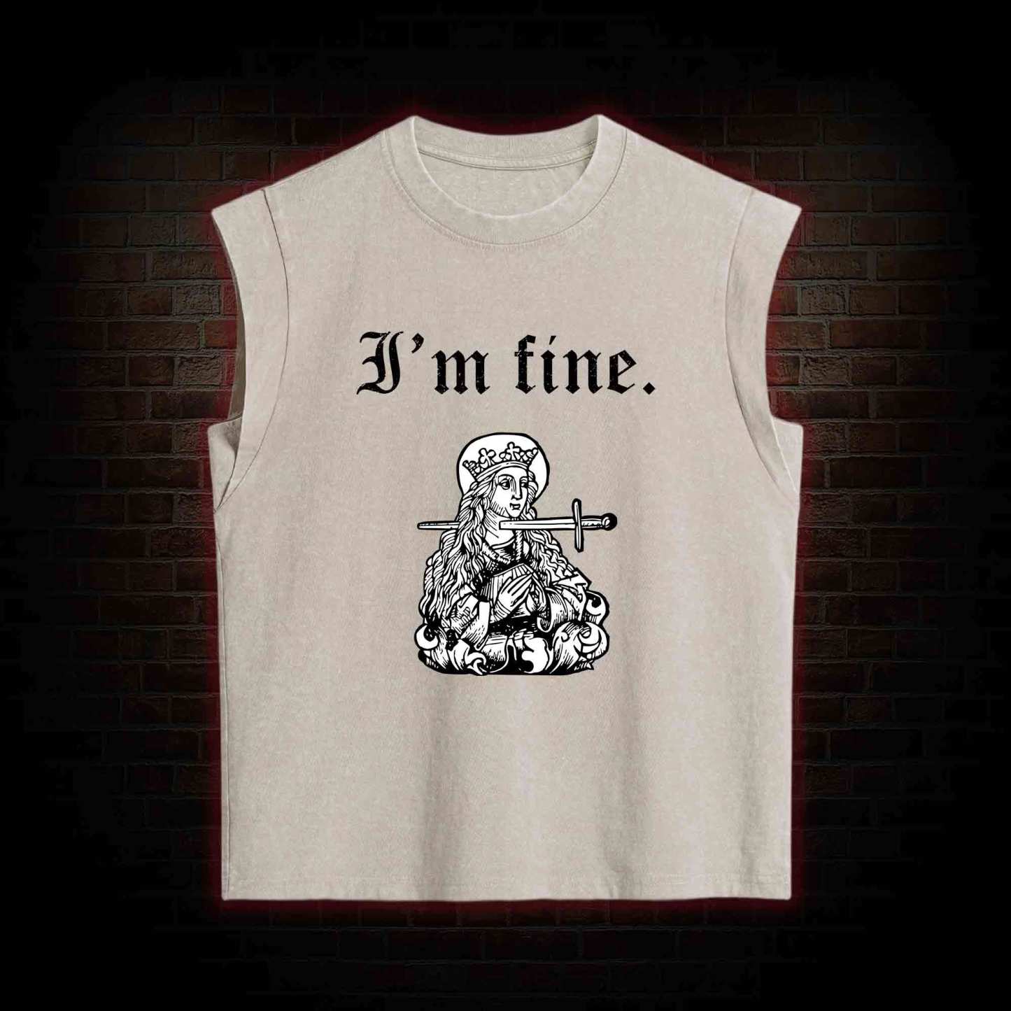 I'm Fine Women's Washed Tank Top
