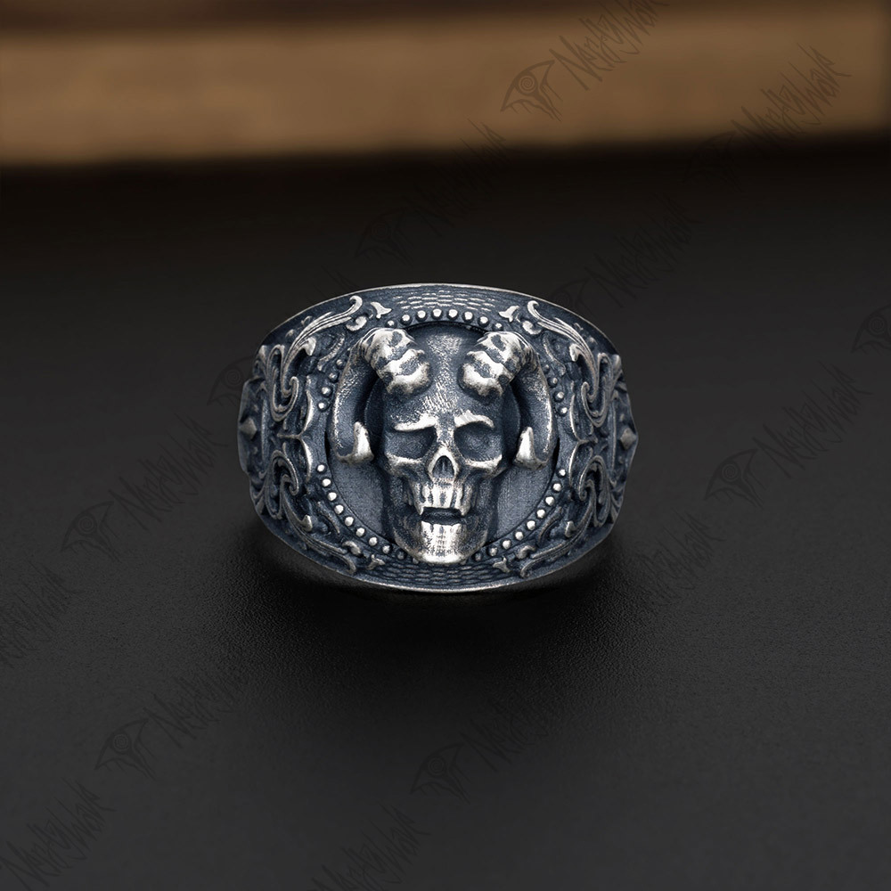 Horned Monster Silver Ring