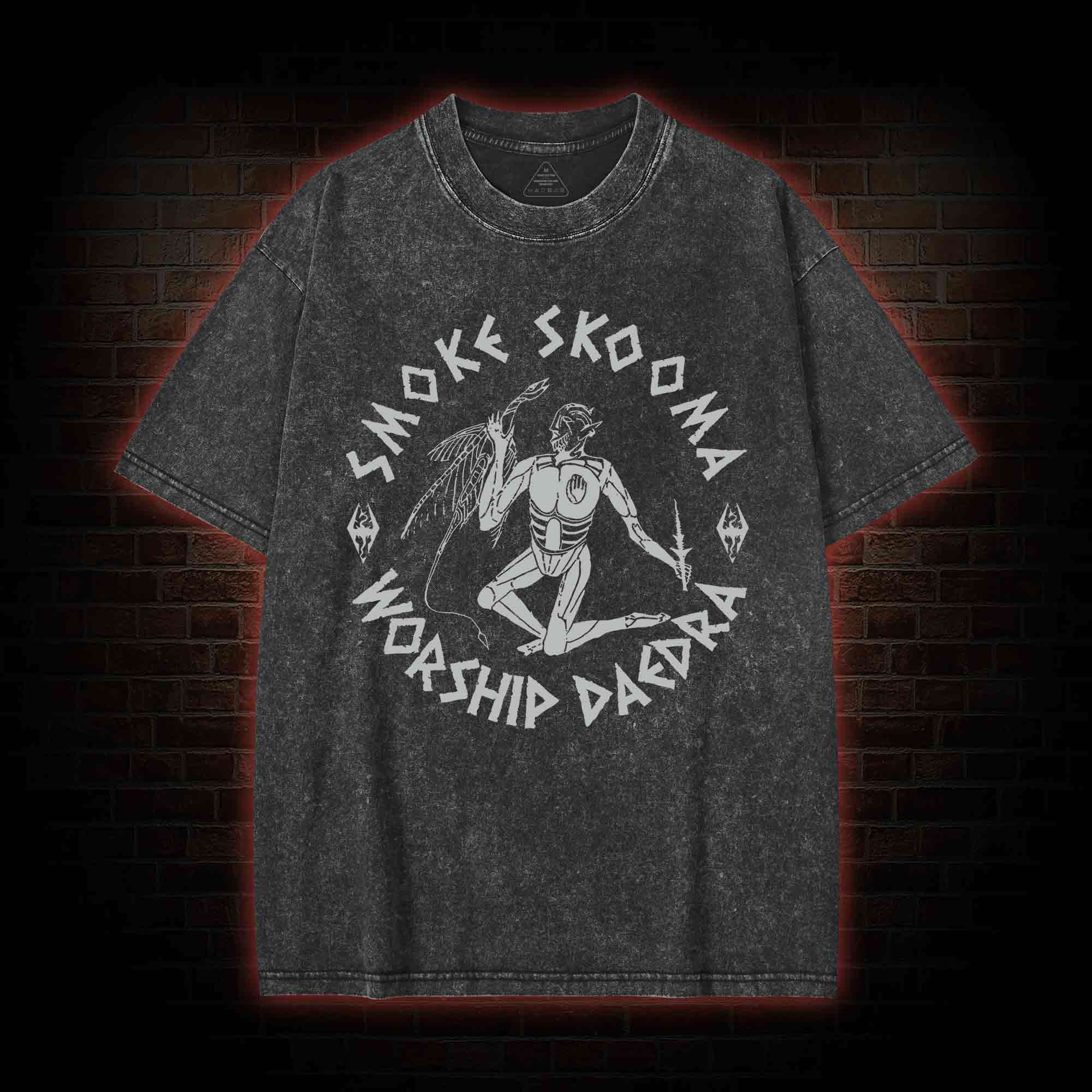 Smoke Skooma Worship Daedra Washed T-shirt