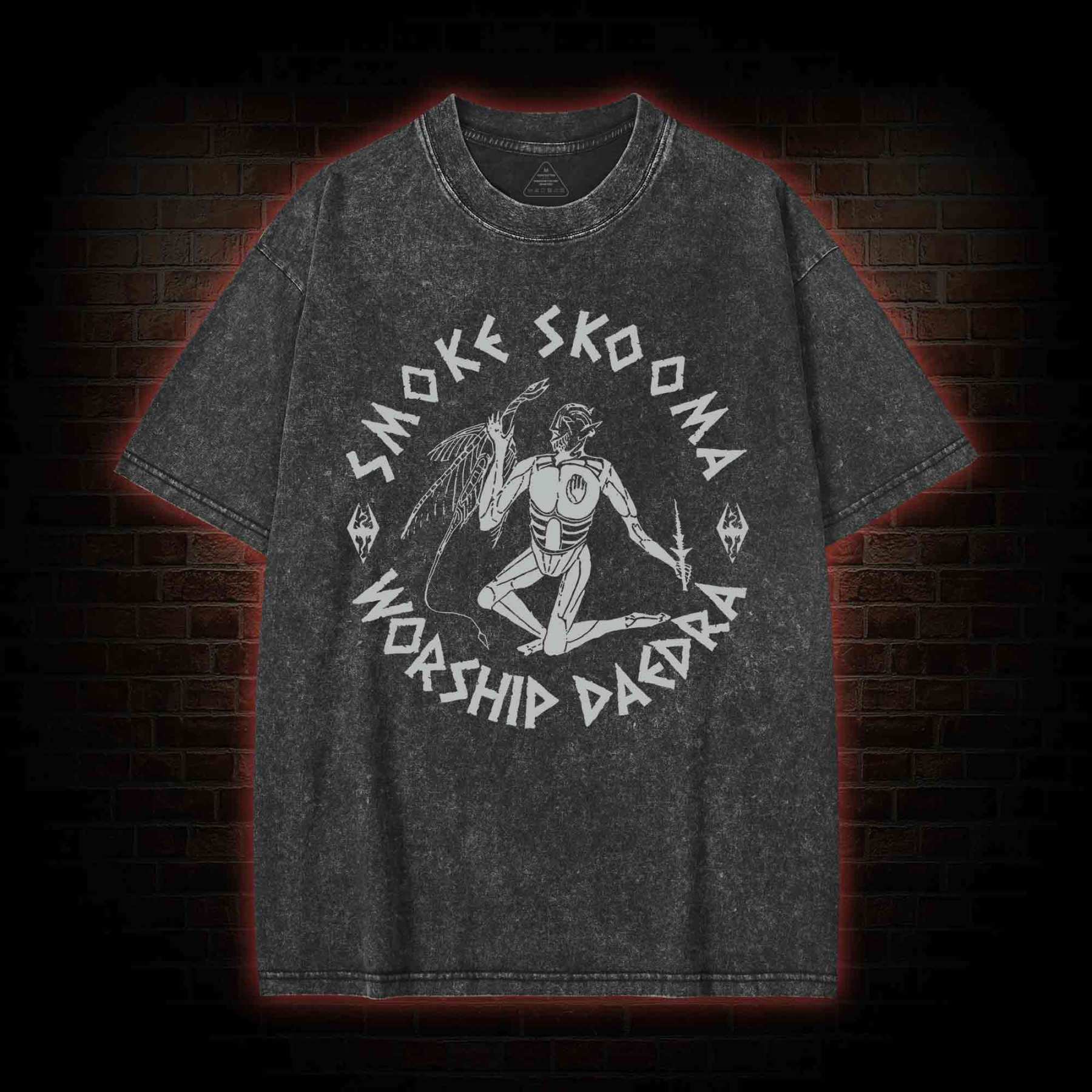 Smoke Skooma Worship Daedra Washed T-shirt