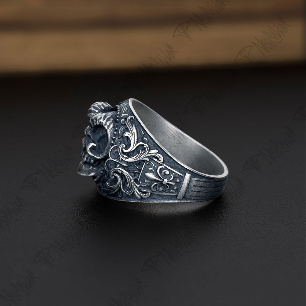 Horned Monster Silver Ring