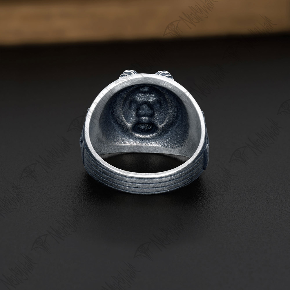 Horned Monster Silver Ring