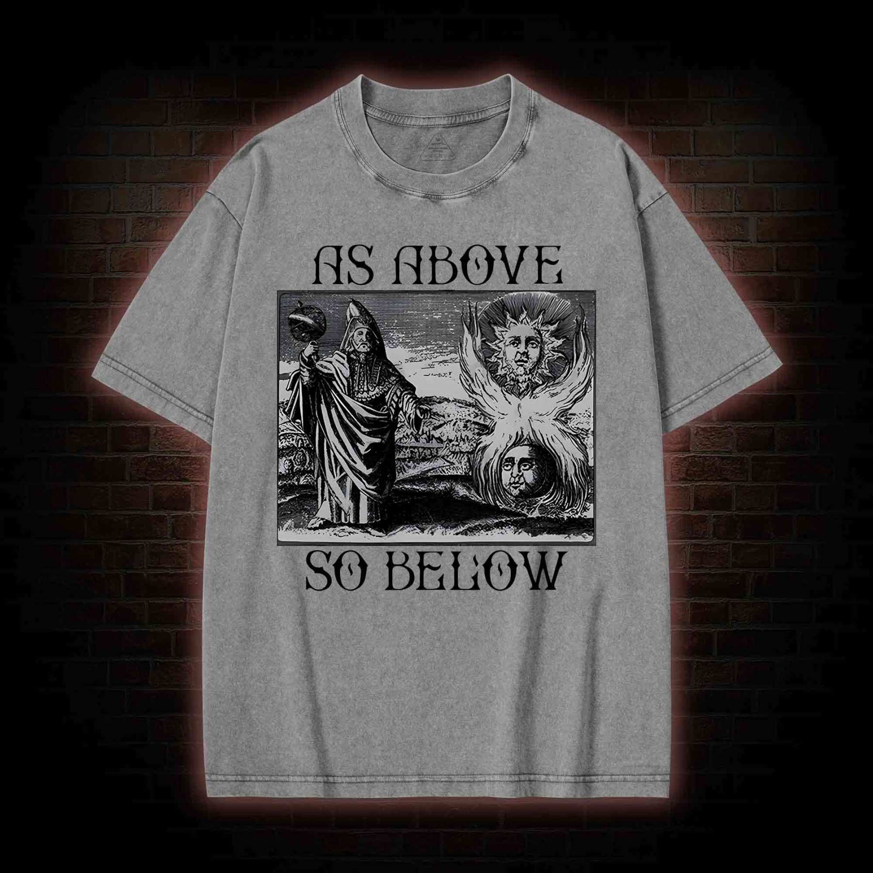 As Above So Below Washed T-shirt