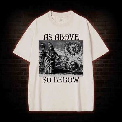 As Above So Below Washed T-shirt