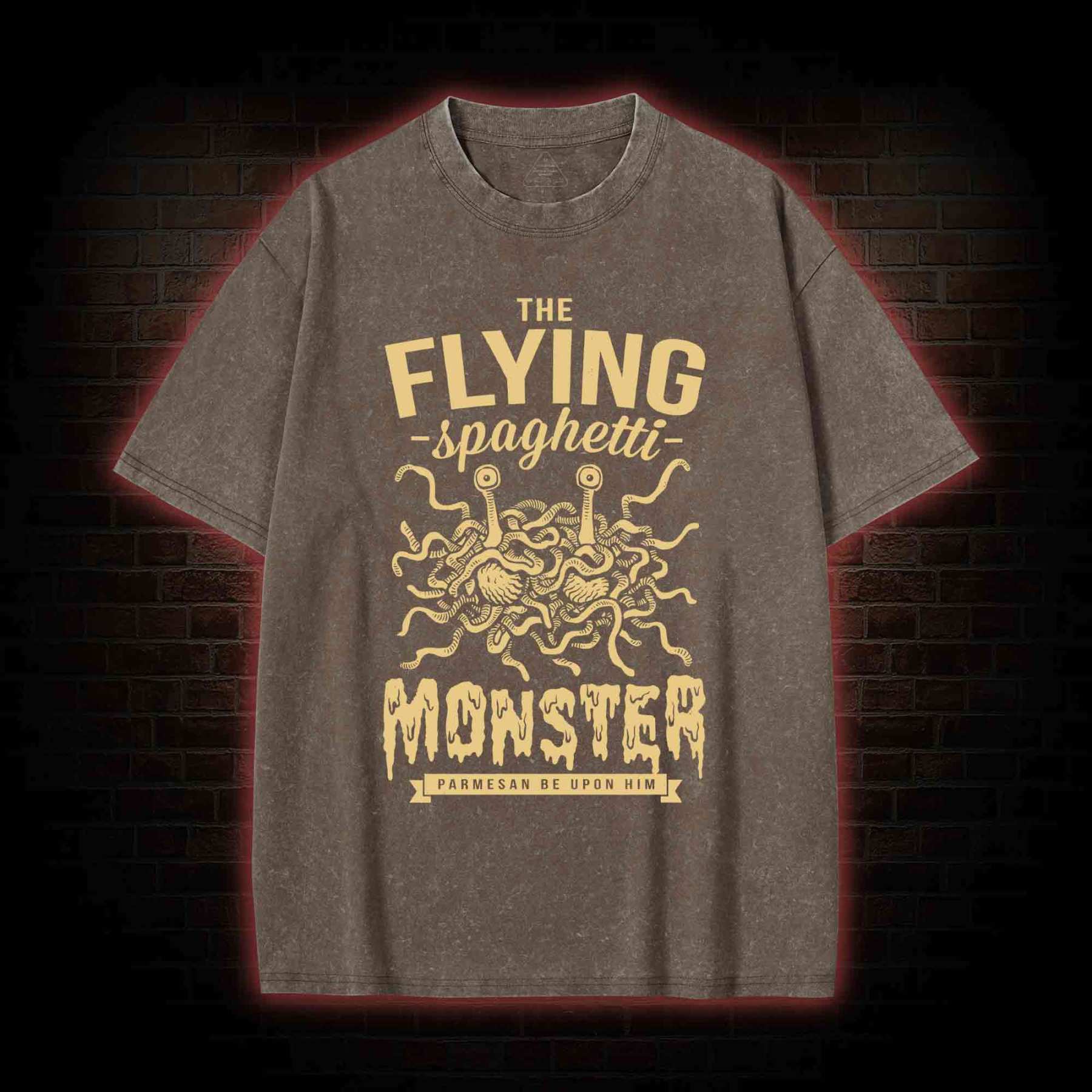 Spaghetti Monster Washed T-shirt