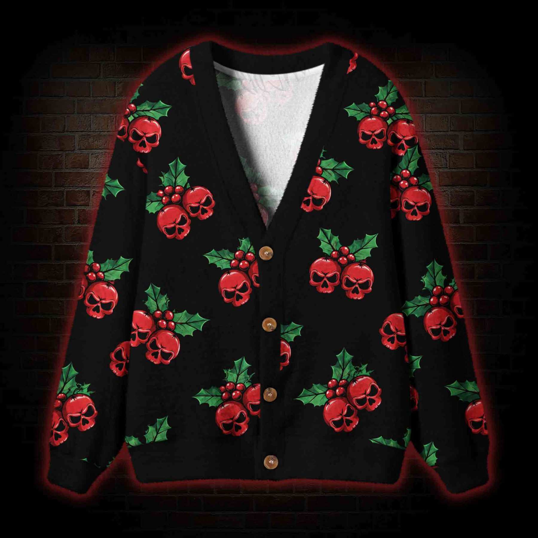 Poison Mistletoe Cardigan Sweater