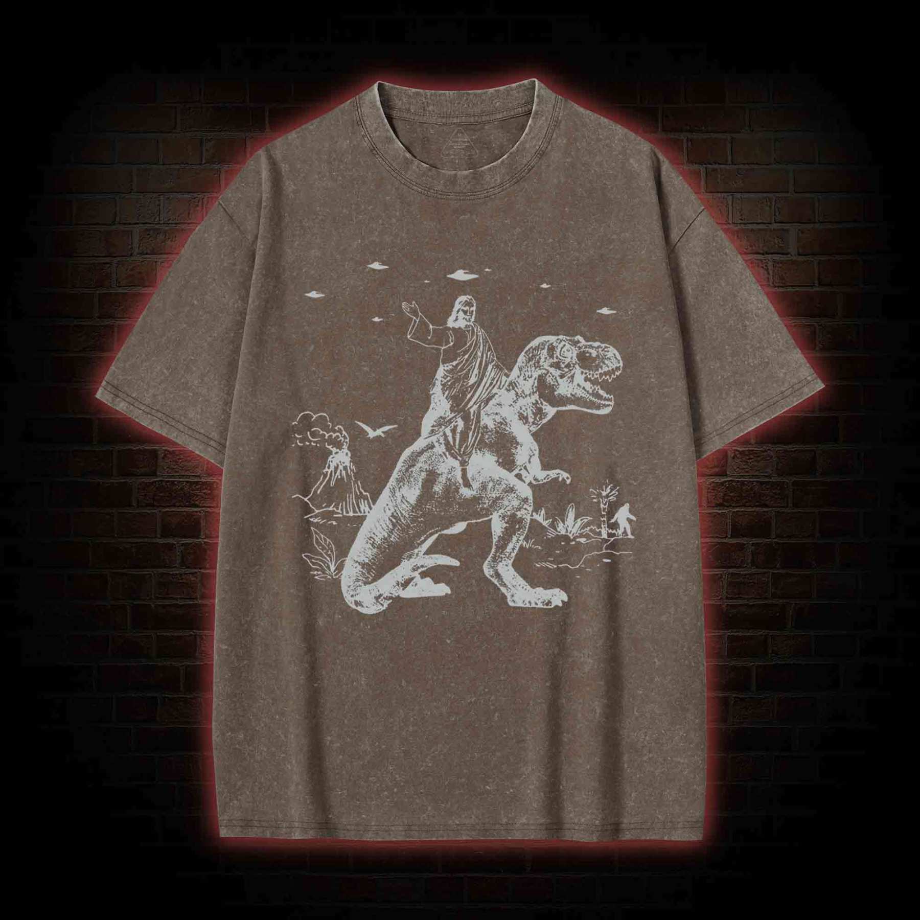 T-rex Jesus Washed T-shirt