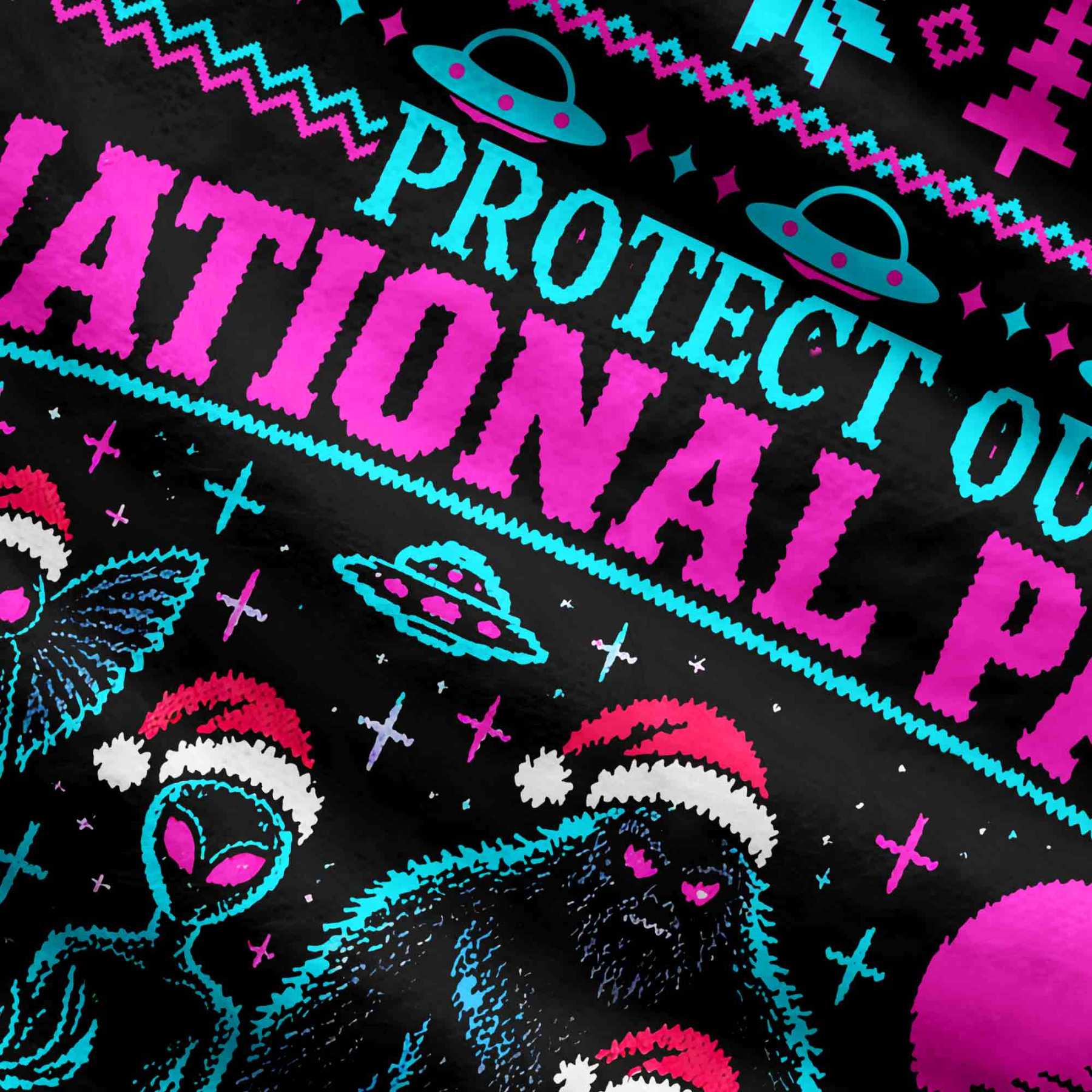 Cryptid National Park Christmas Ugly Sweatshirts