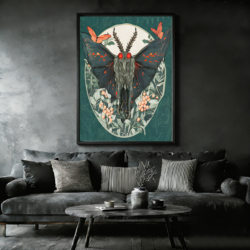 Mothman Framed Canvas Print