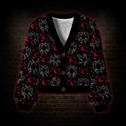 Mothman Night Women's Cardigan Sweater