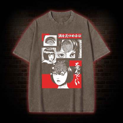 Horror Spiral Washed T-shirt