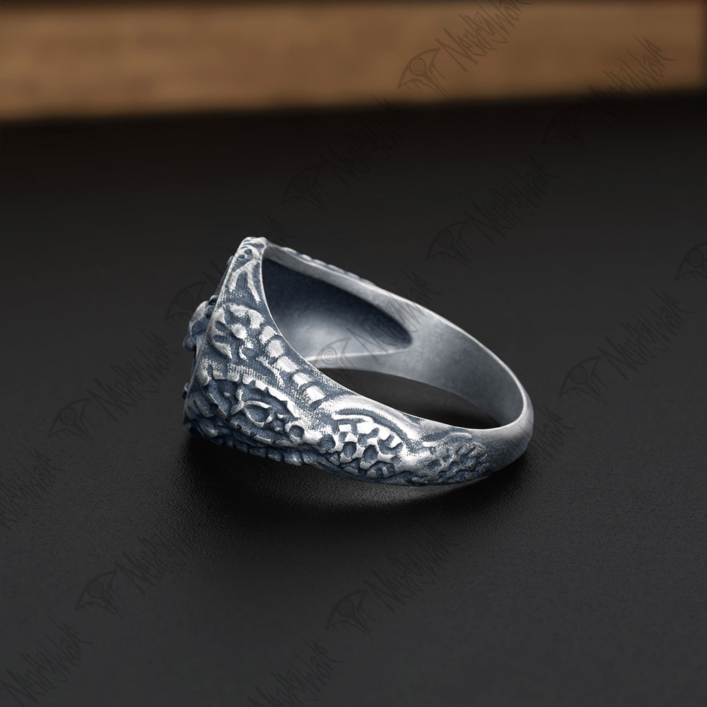 Compass Silver Band Ring