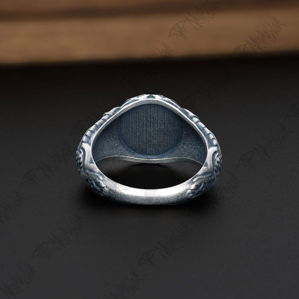 Compass Silver Band Ring