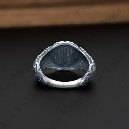 Compass Silver Band Ring