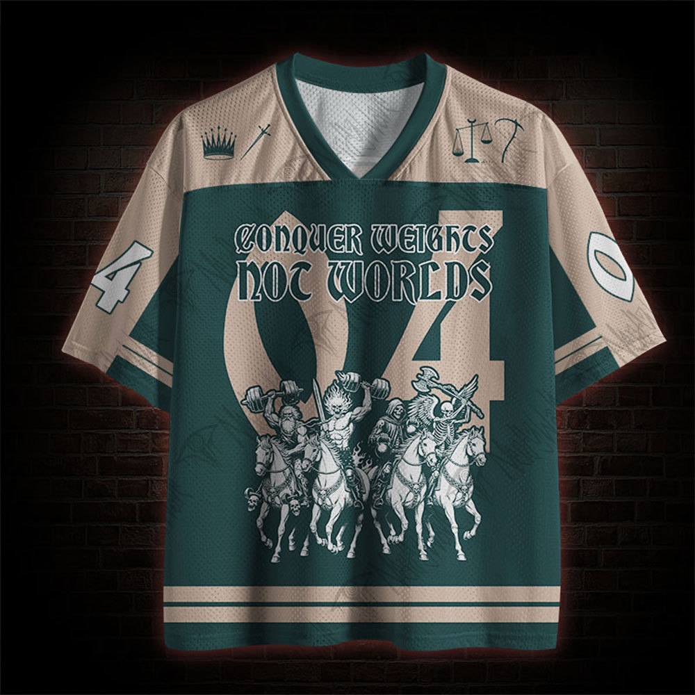 Conquer Weights Not Worlds Mesh Jersey