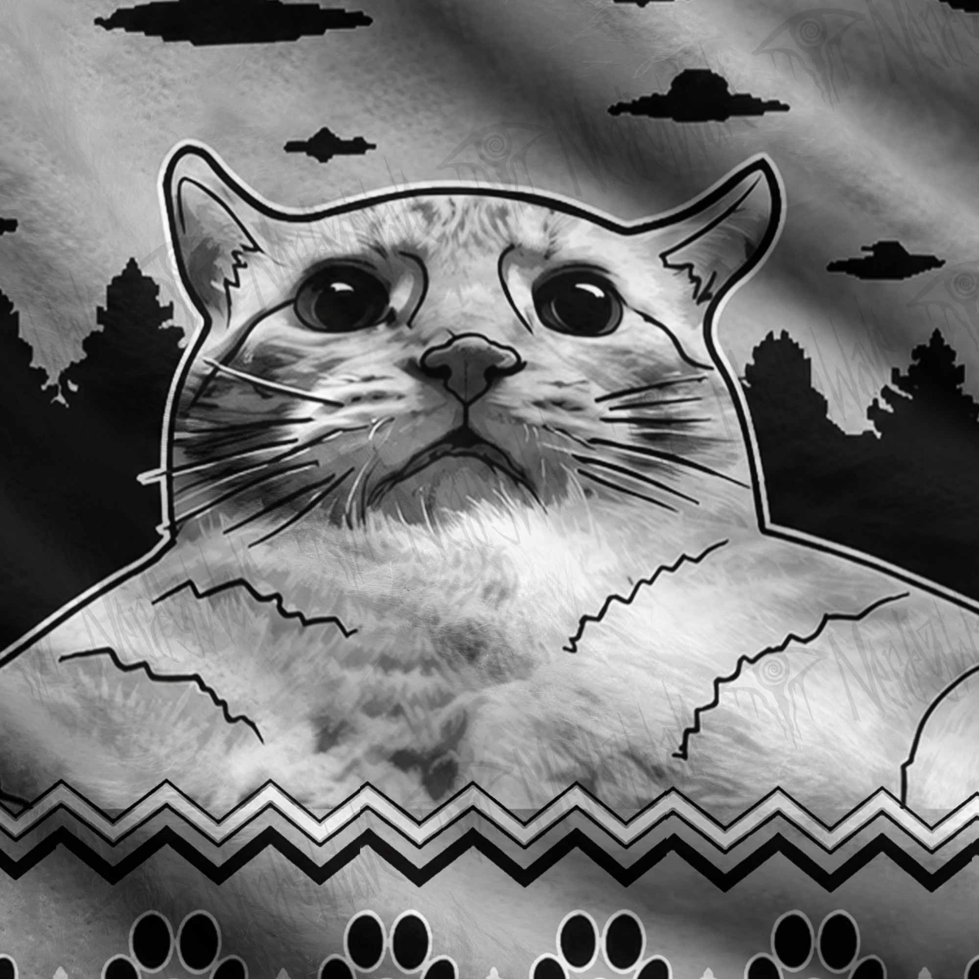 Cute Cat Christmas Ugly Sweatshirts