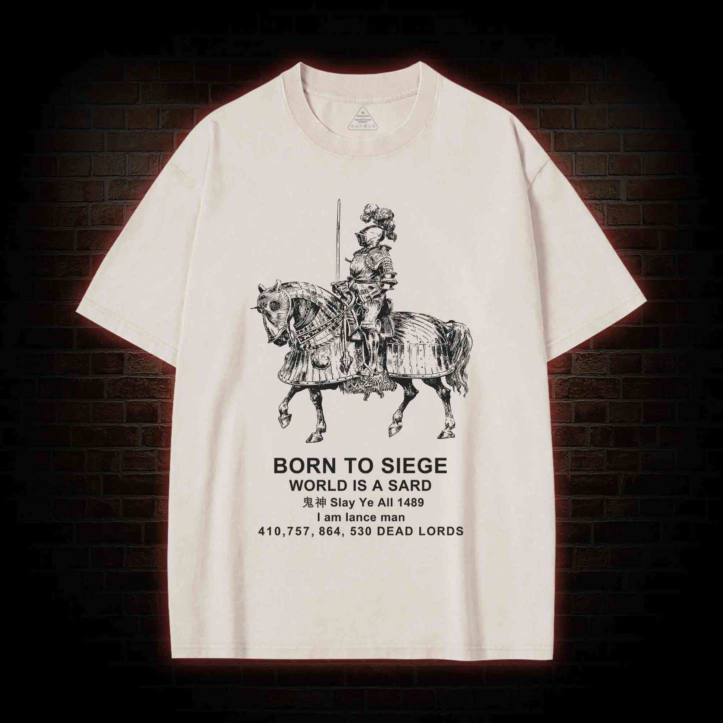 Born To Siege Washed T-shirt