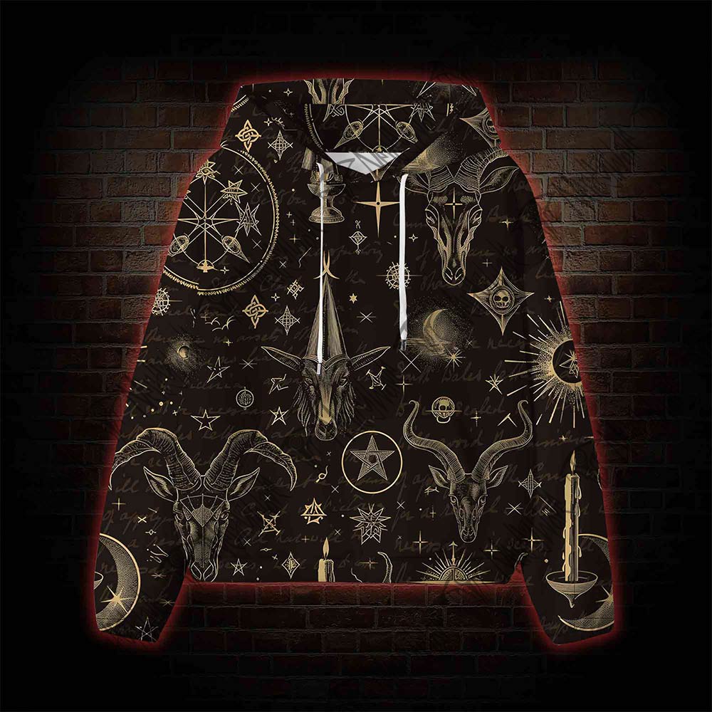 Baphomet All Over Print Scuba Hoodie