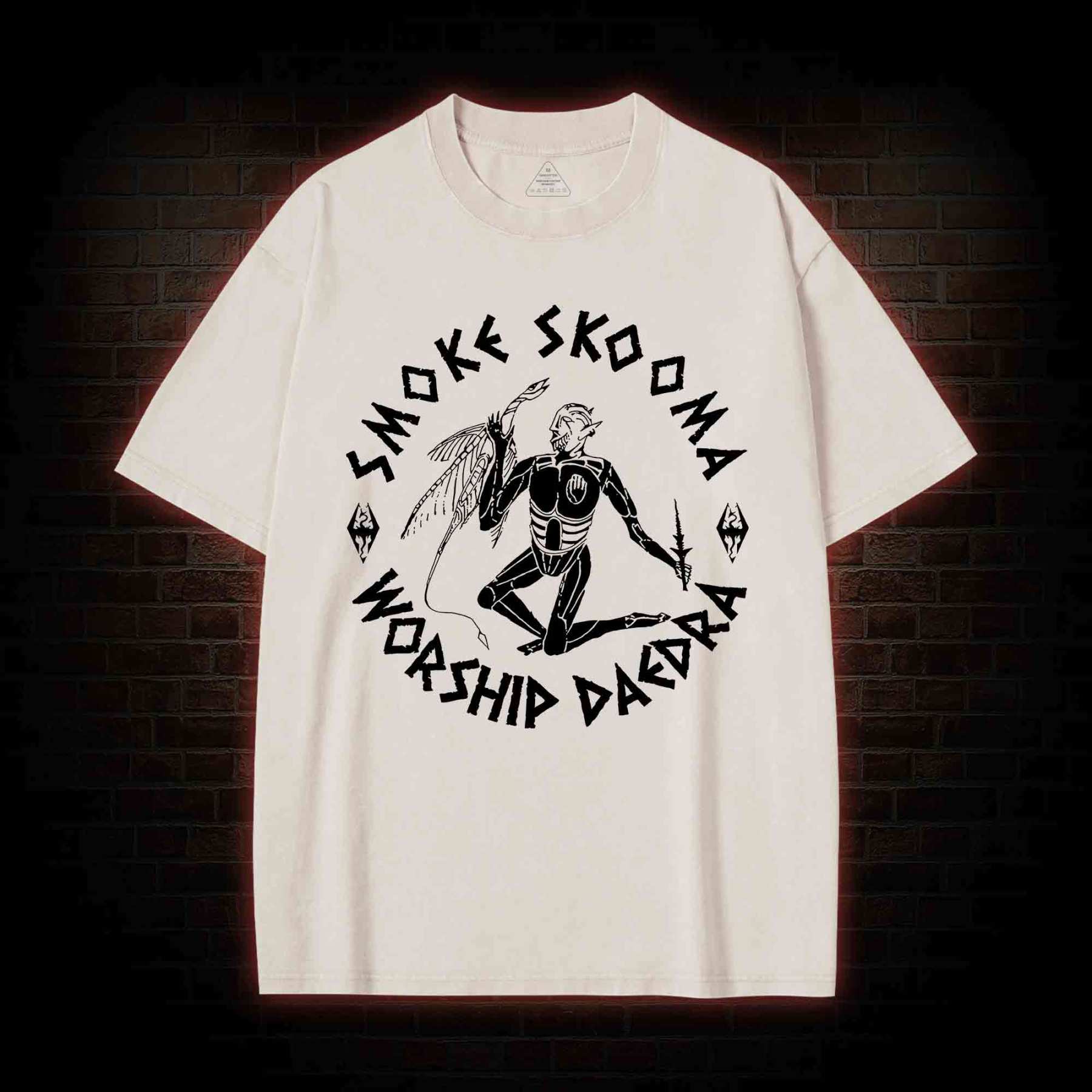 Smoke Skooma Worship Daedra Washed T-shirt