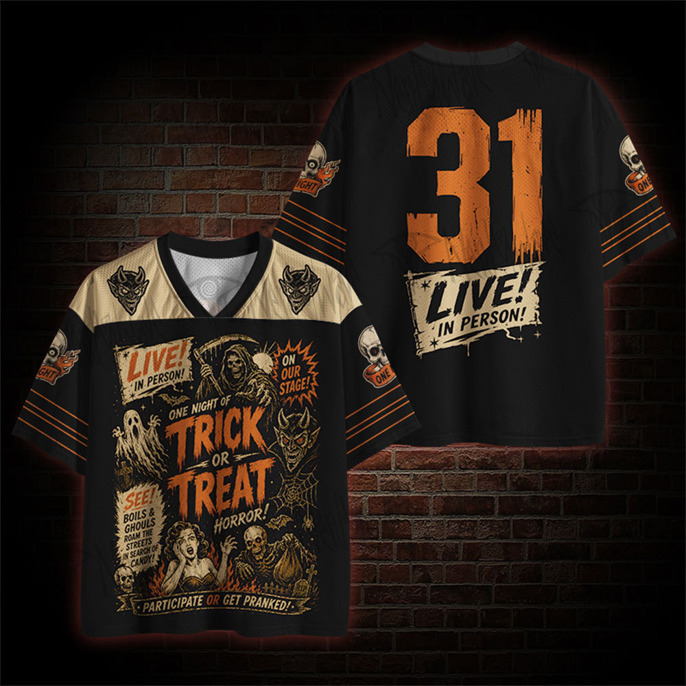 One Night Trick Or Treat Horror Mesh Jersey